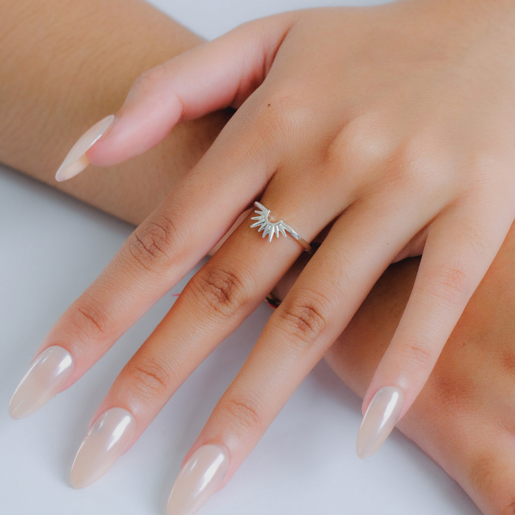 Sunburn Collection Half Ring Sterling Silver 925