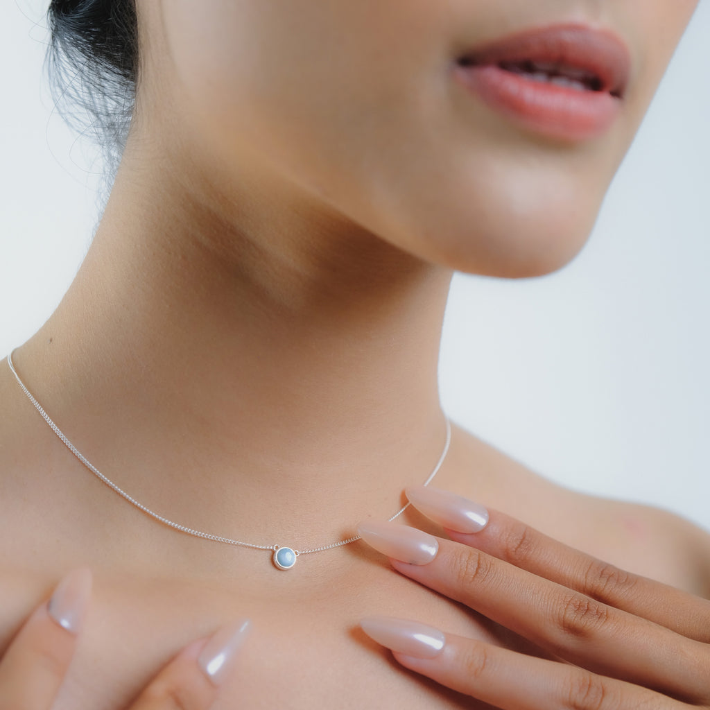 Pendant Round Koleksi Larimar Sterling Silver 925