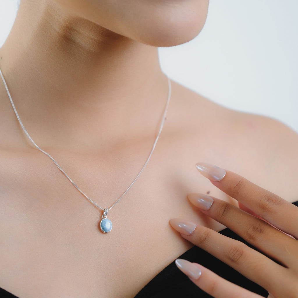 Pendant Oval Koleksi Larimar Sterling Silver 925