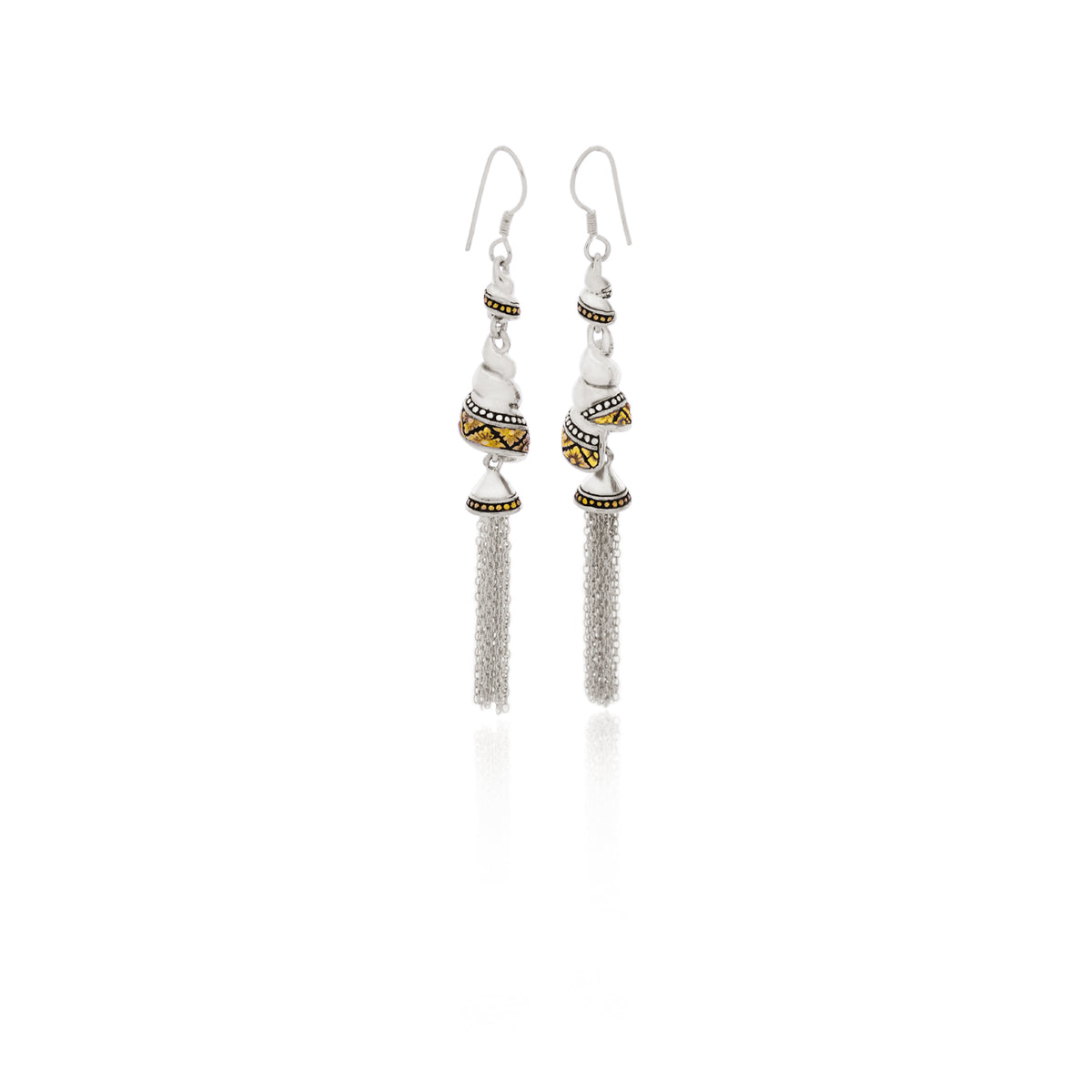 Anting Perak 925 Koleksi Keong Mas Model Double Drop Earrings