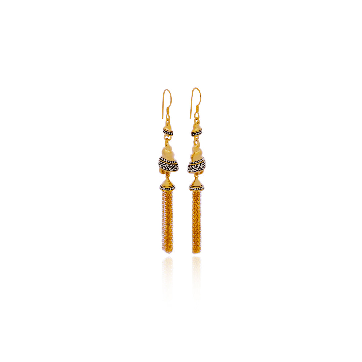 Anting Perak 925 Koleksi Keong Mas Model Double Drop Earrings