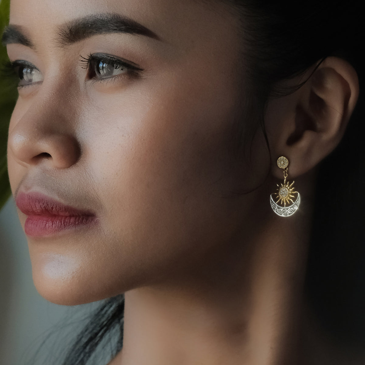 Sterling Silver 925 Sun Collection Stud Earrings