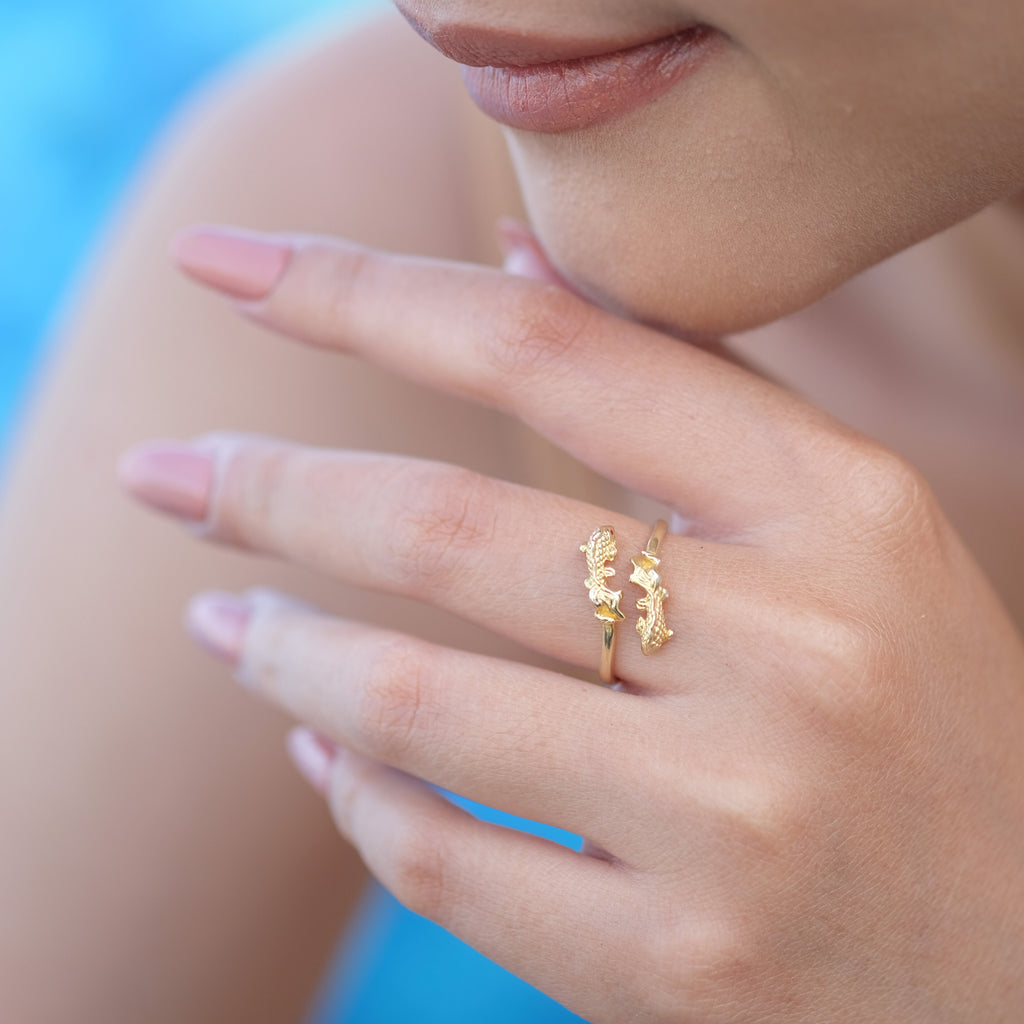 Cincin Perak Yamabuki Sterling Silver 925 Gold Plated