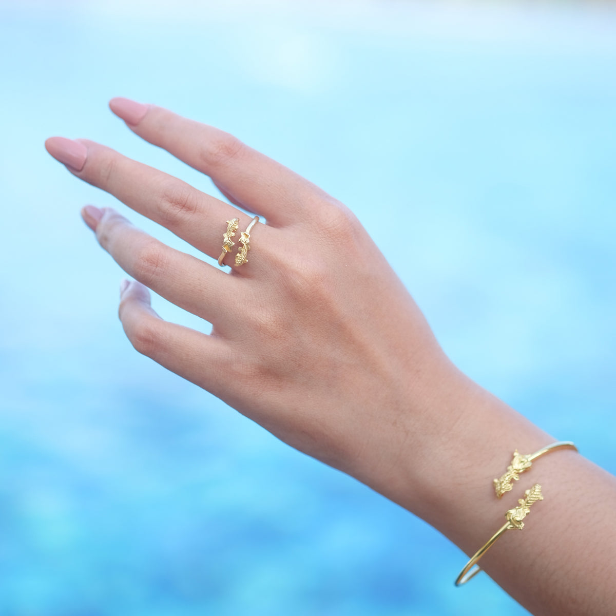 Gelang Bangle Perak Yamabuki Sterling Silver 925 Gold Plated
