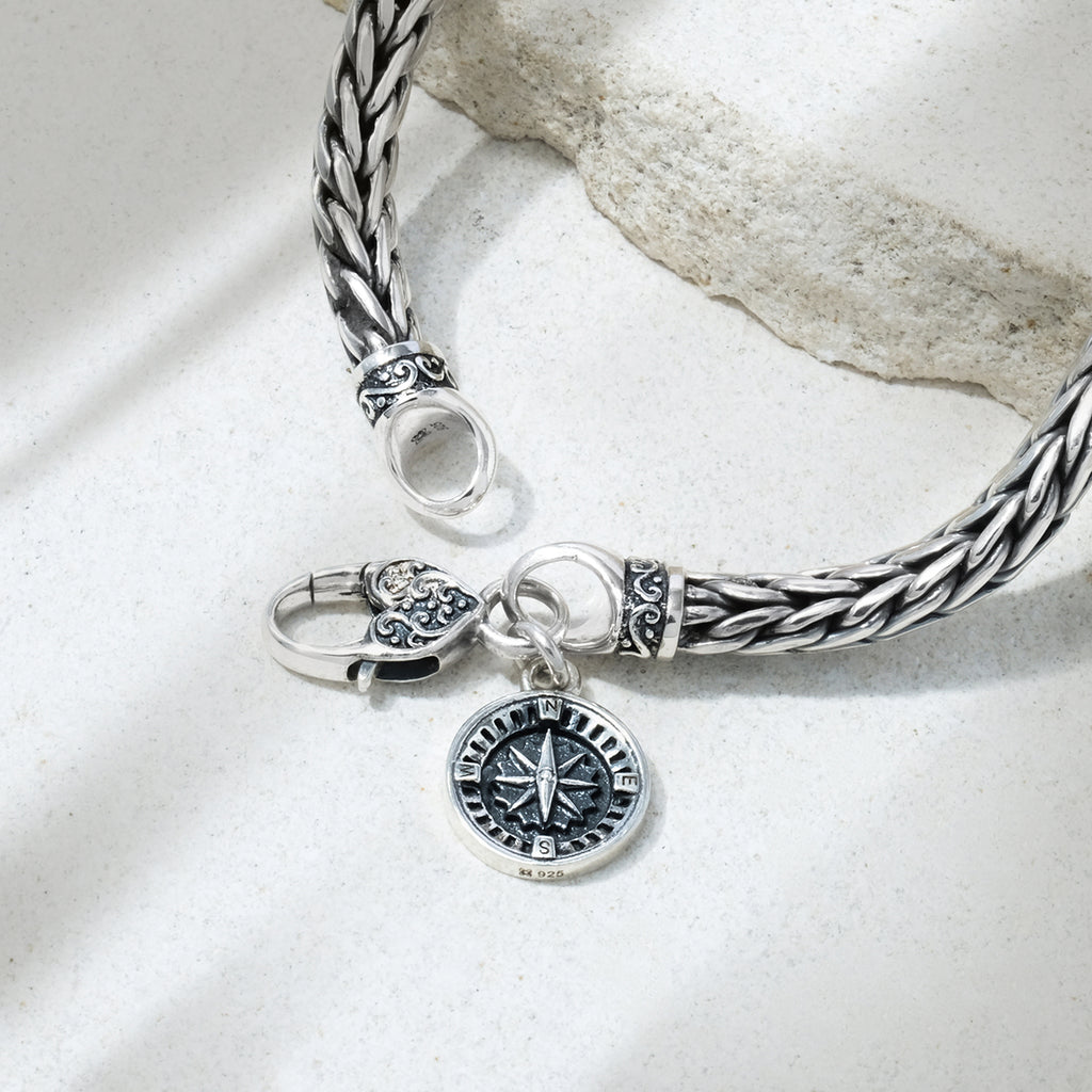 Gelang Rantai Perak Koleksi Kompas Sterling Silver
