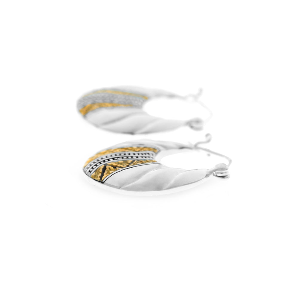 925 Silver Gold Snail Collection Hoop Earrings