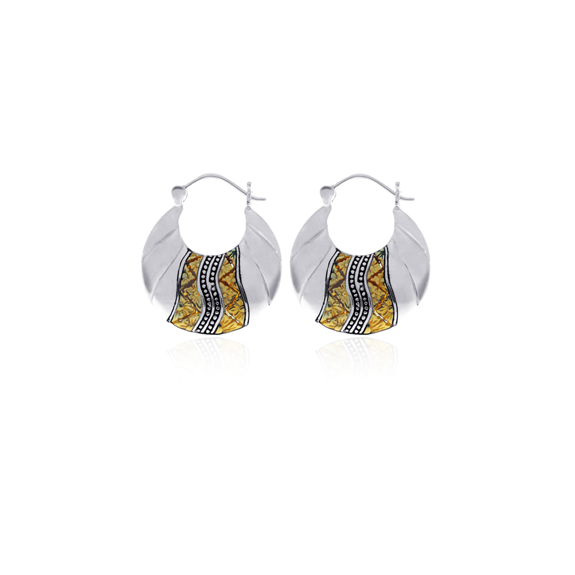 925 Silver Gold Snail Collection Hoop Earrings