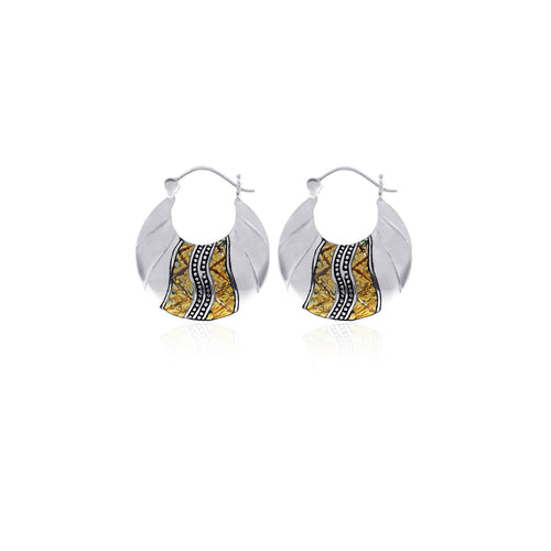 925 Silver Gold Snail Collection Hoop Earrings