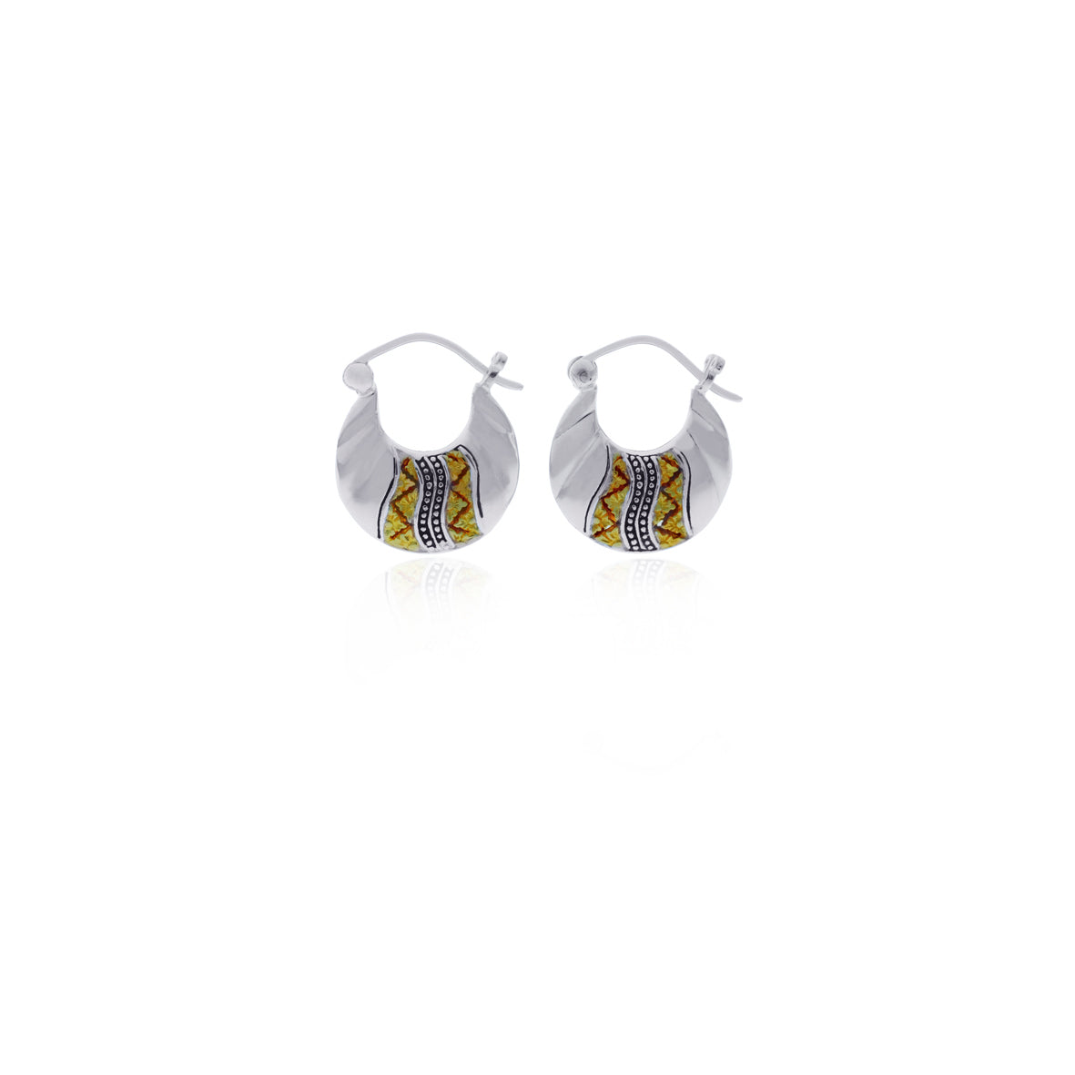 Anting Hoop Kecil Perak 925  Koleksi Keong Emas