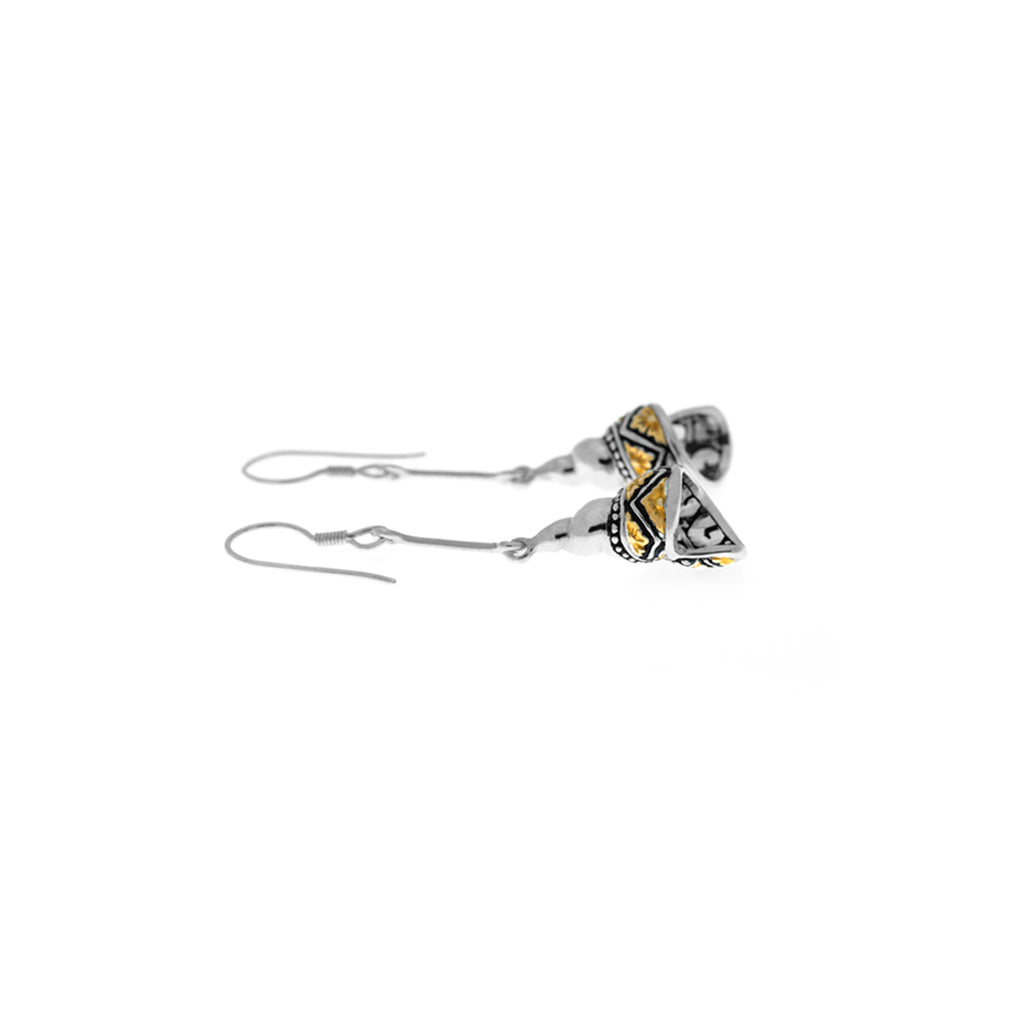Anting Drop Perak 925 Koleksi Keong Emas