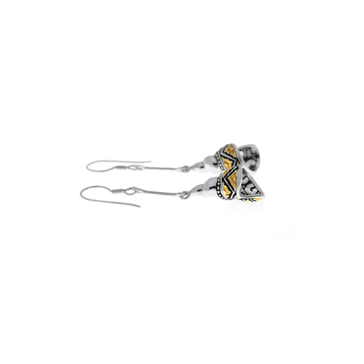 Anting Drop Perak 925 Koleksi Keong Emas