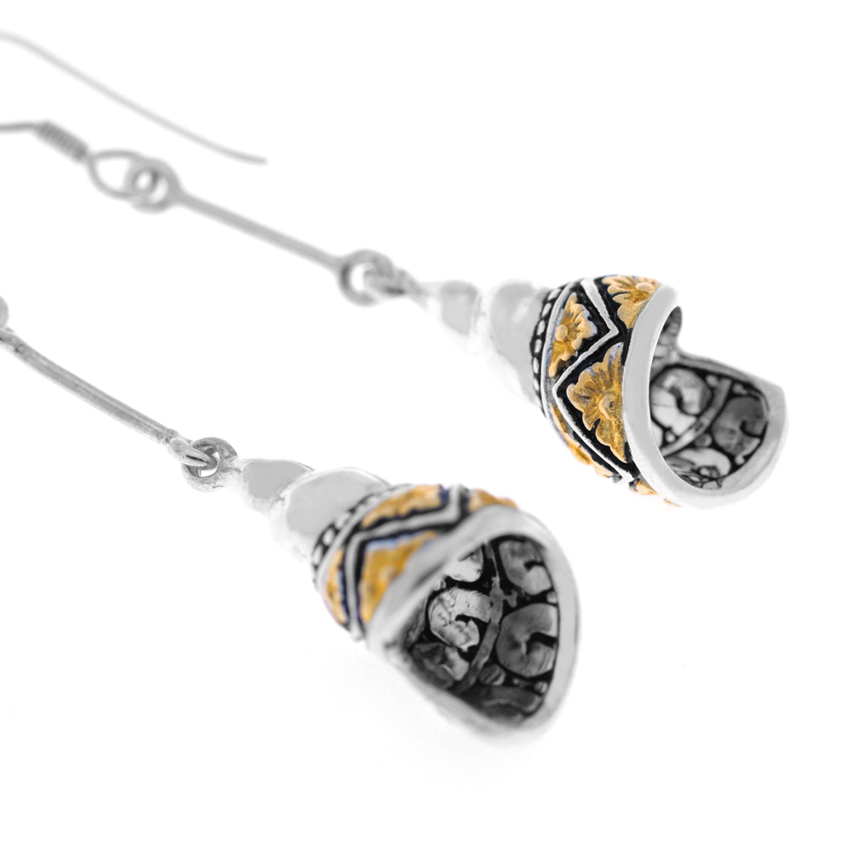 Anting Drop Perak 925 Koleksi Keong Emas