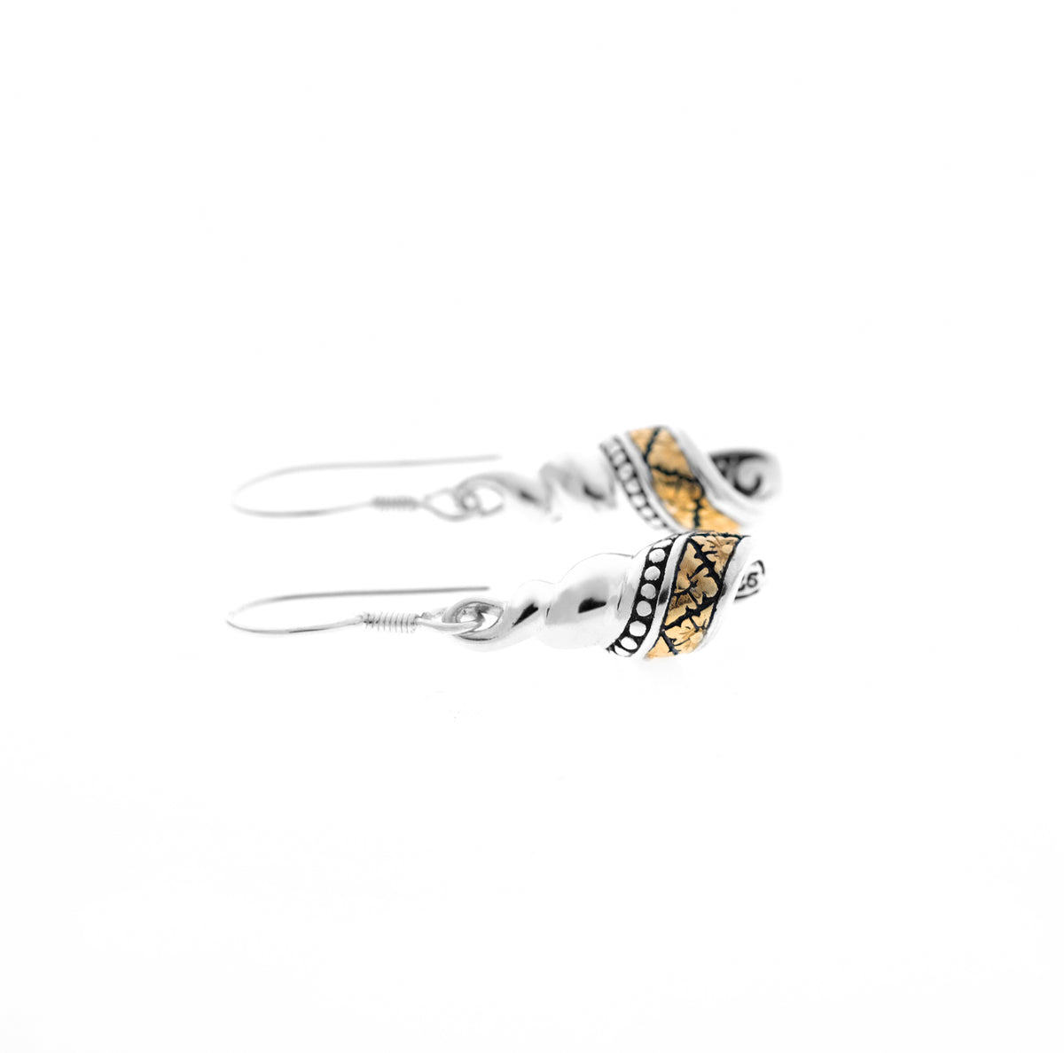 Anting Drop Perak 925 Koleksi Keong Emas