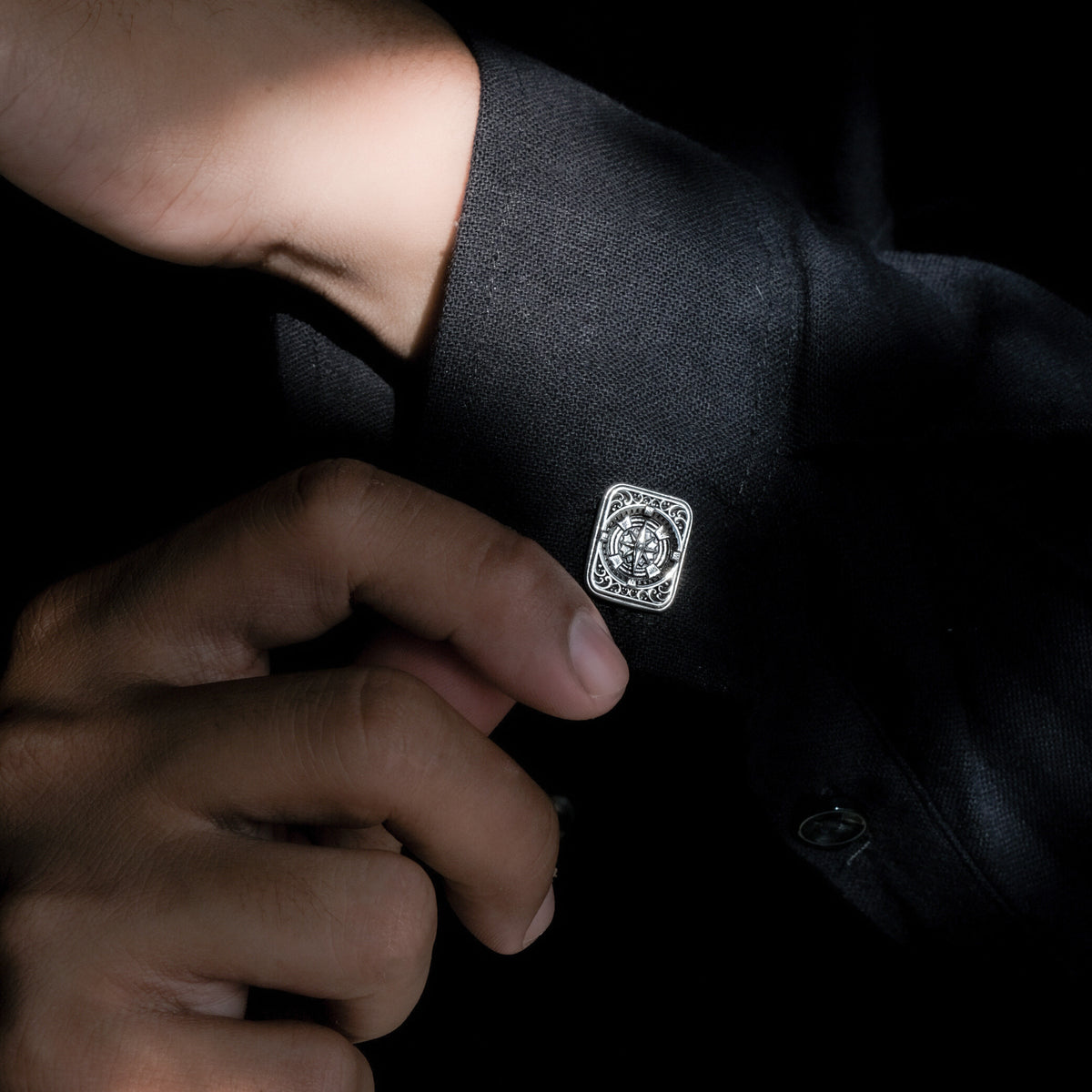Sterling Silver Compass Collection Cufflinks