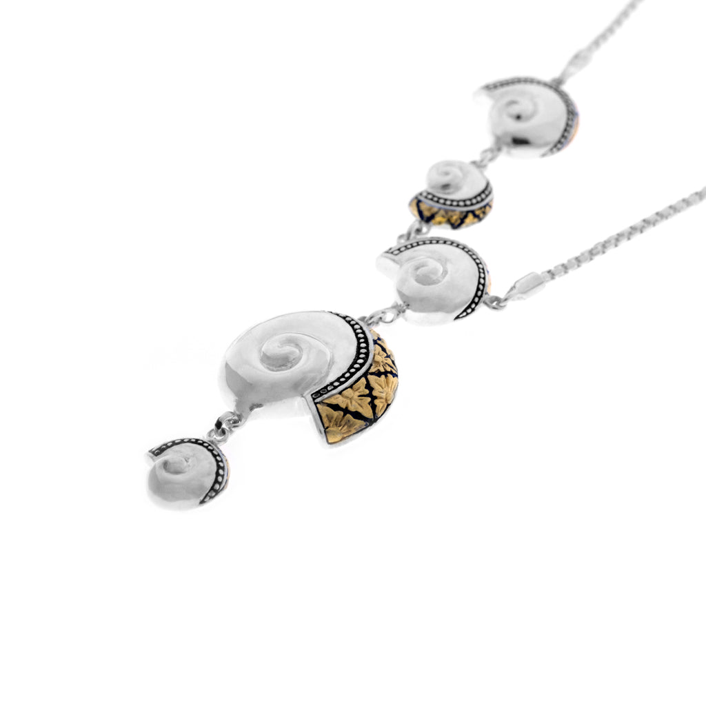 Kalung Perak 925  Koleksi Keong Emas