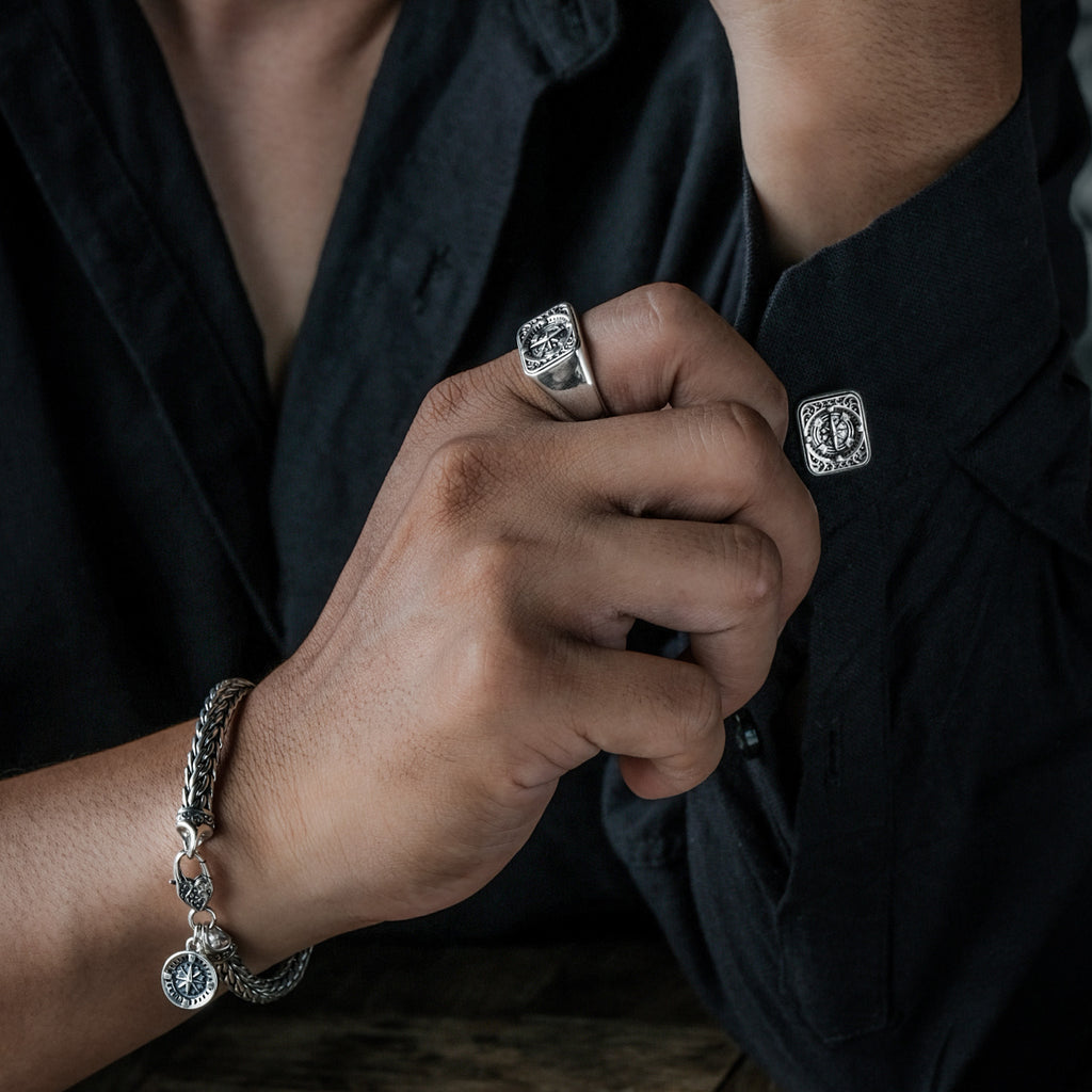 Gelang Rantai Perak Koleksi Kompas Sterling Silver