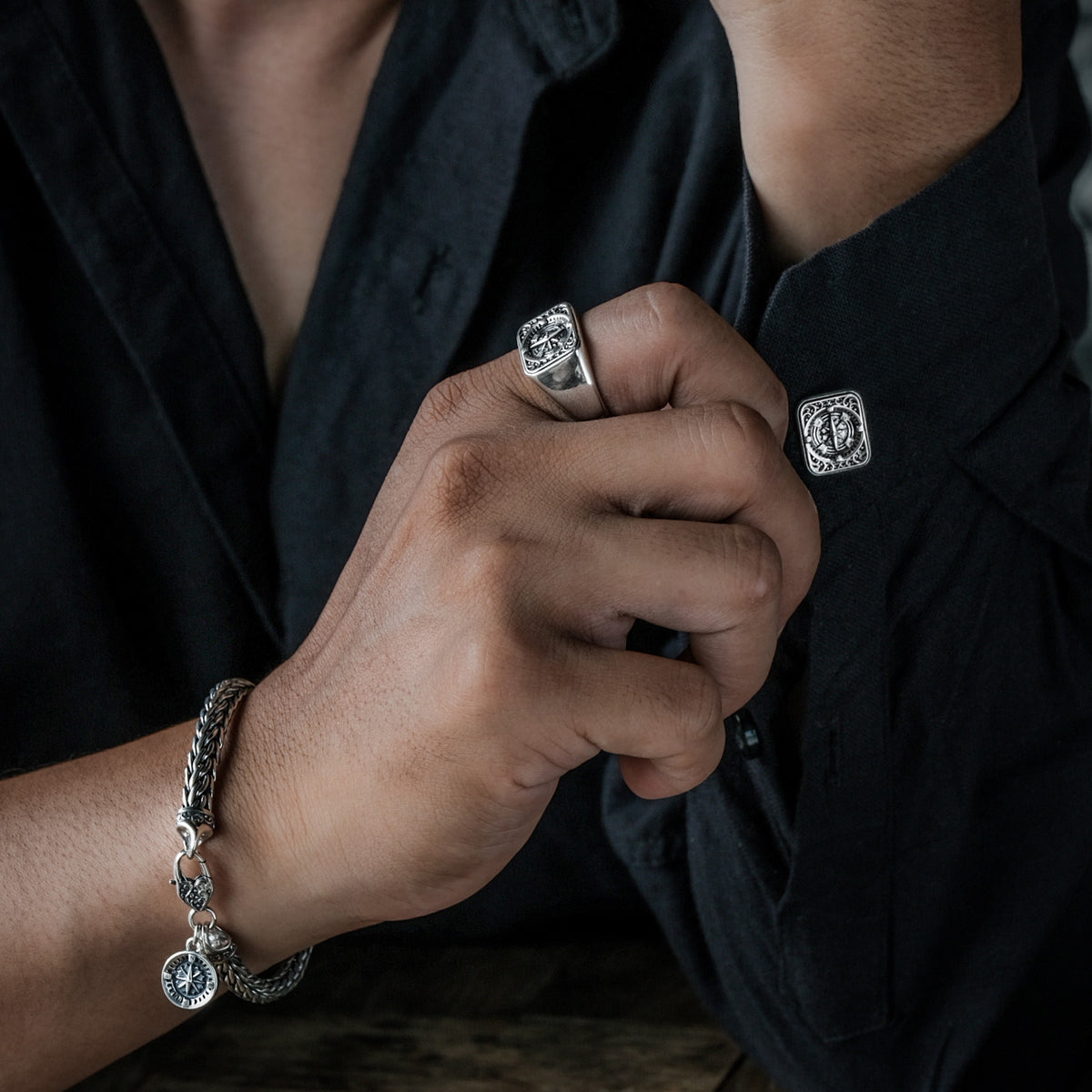 Gelang Rantai Perak Koleksi Kompas Sterling Silver