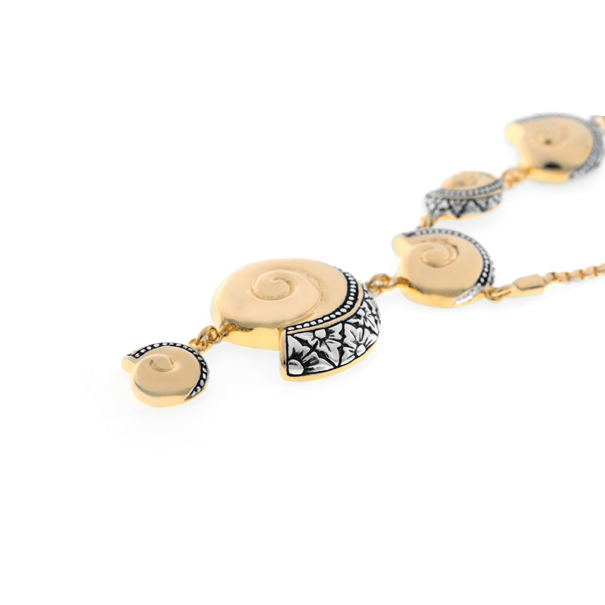Kalung Perak 925  Koleksi Keong Emas
