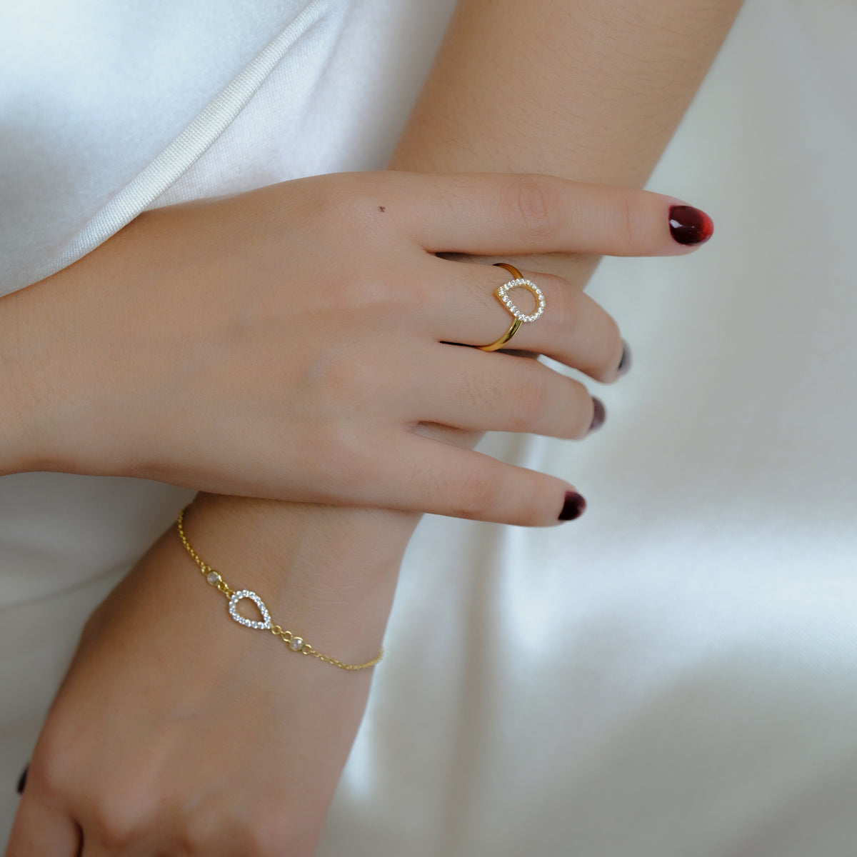 Gelang Gold Plated Koleksi Pears Sterling Silver 925