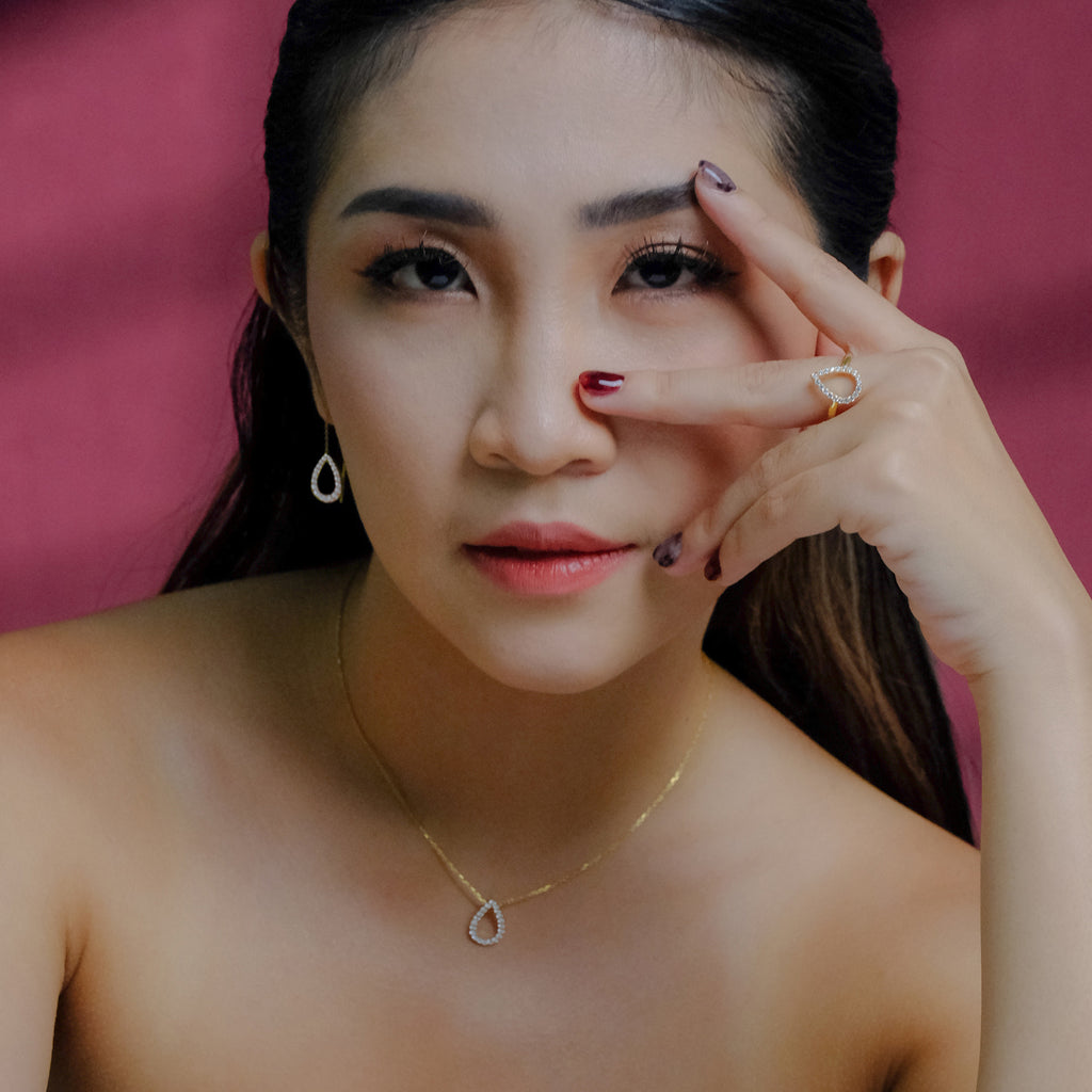 Pears Collection 925 Sterling Silver Gold Plated Ring