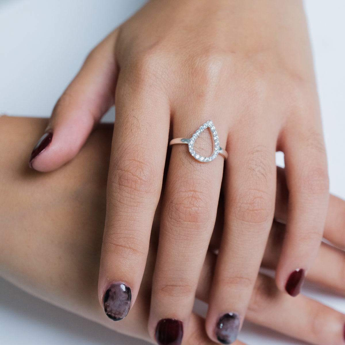 925 Sterling Silver Pears Collection Ring