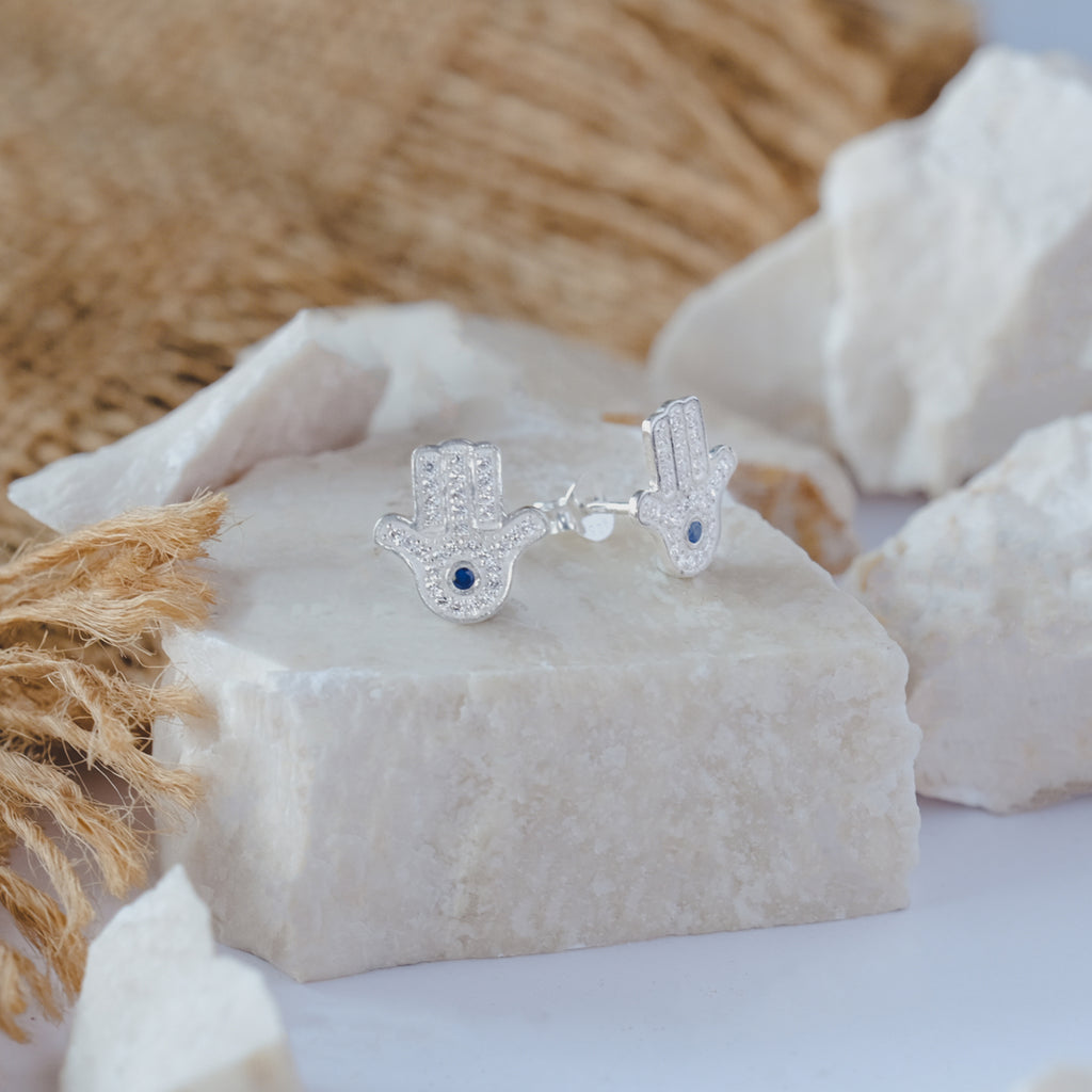 Anting Stud Perak Koleksi Hamsa Sterling Silver 925