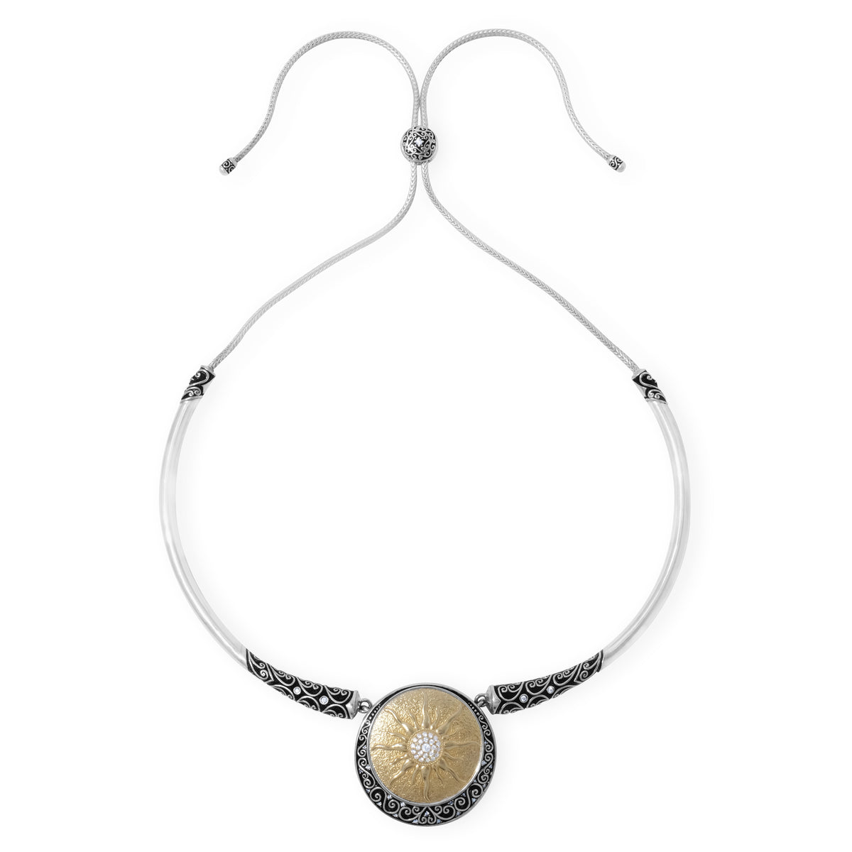 925 Sterling Silver Sun Choker Necklace Collection