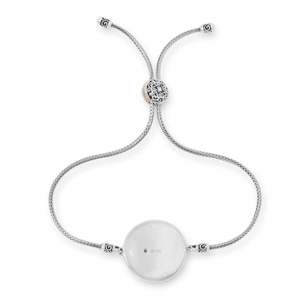 925 Sterling Silver Sun Collection Drawstring Chain Bracelet
