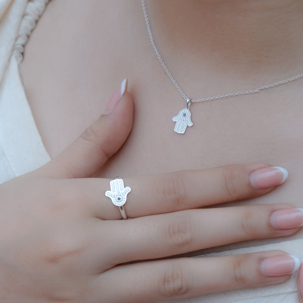 Cincin 1 Perak Koleksi Hamsa Sterling Silver 925