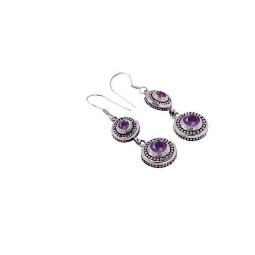 Jawan Keliling Collection Sterling Silver 925 Double Drop Earrings