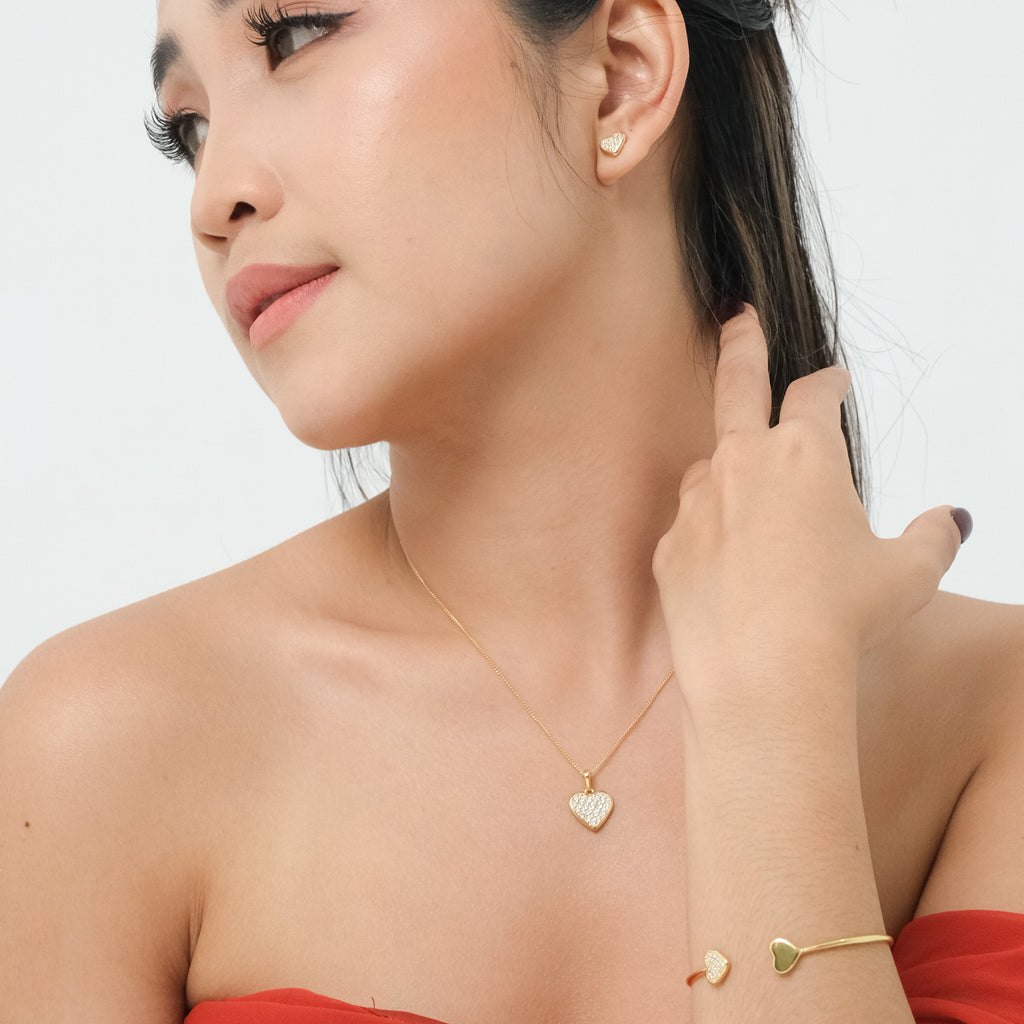 Pendant Gold Plated Koleksi Dainty Heart Sterling Silver 925