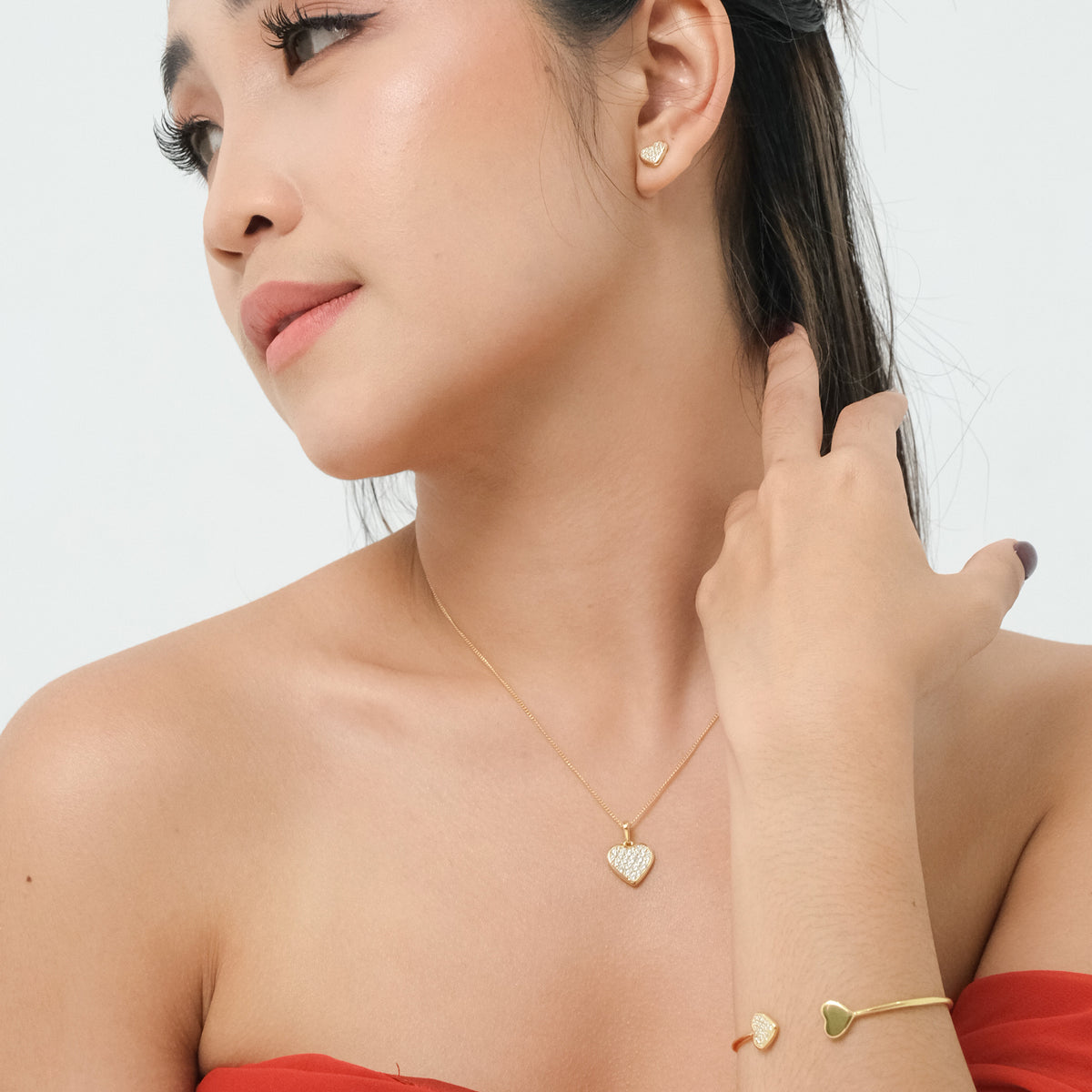 Pendant Gold Plated Koleksi Dainty Heart Sterling Silver 925