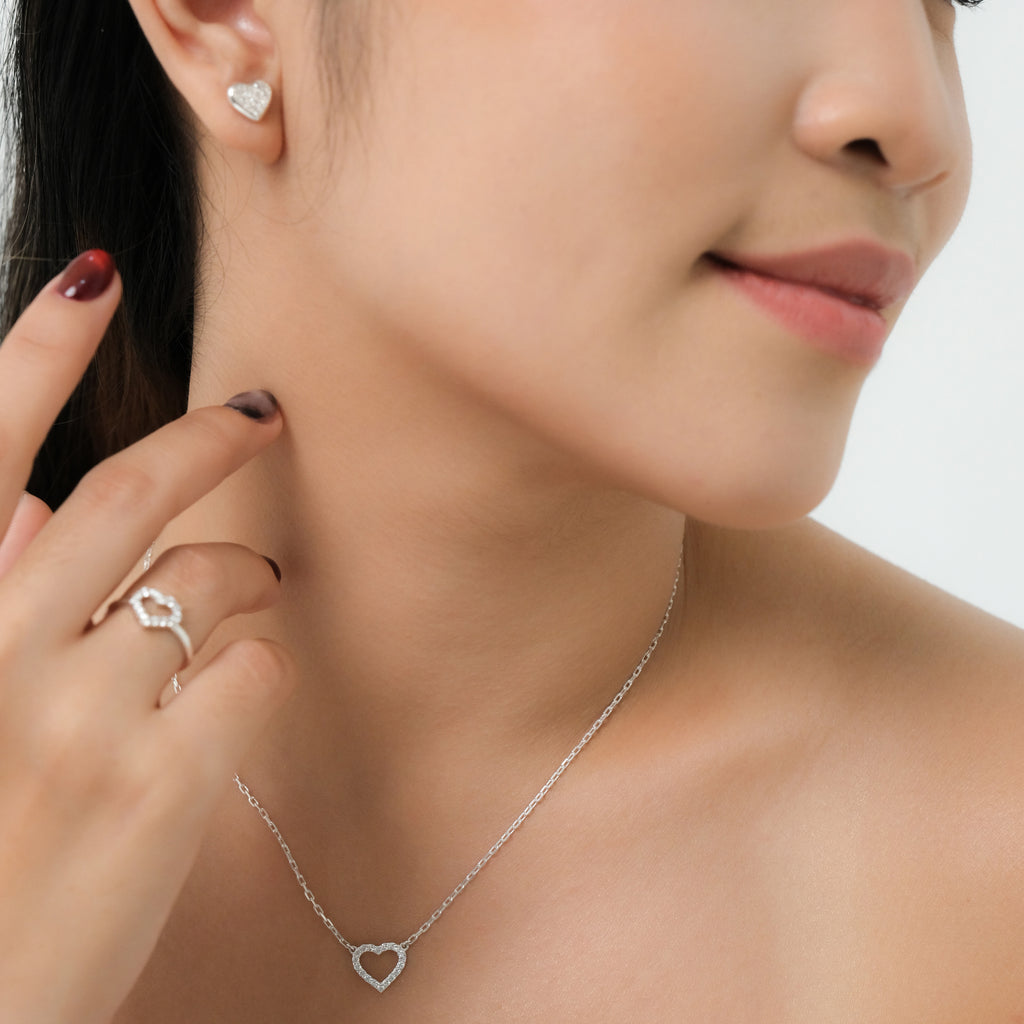 Dainty Heart Sterling Silver 925 Necklace