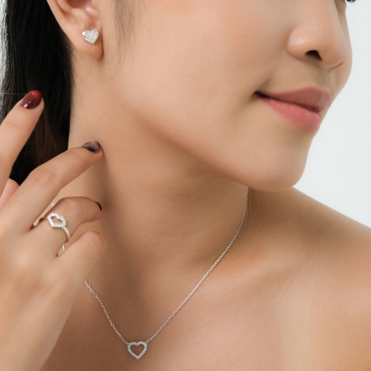 Dainty Heart Sterling Silver 925 Necklace