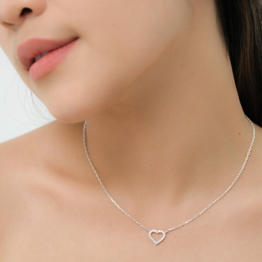 Dainty Heart Sterling Silver 925 Necklace