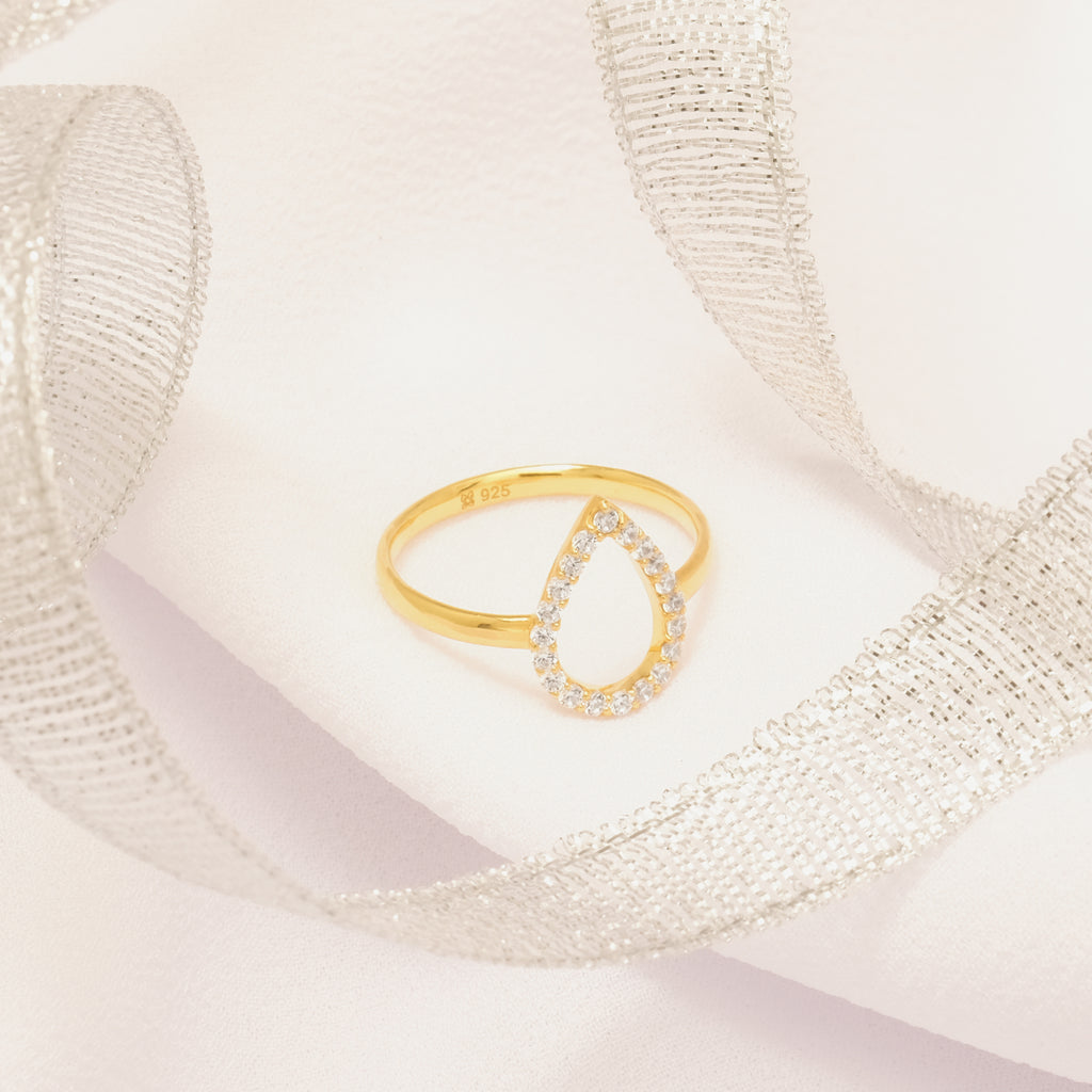Pears Collection 925 Sterling Silver Gold Plated Ring