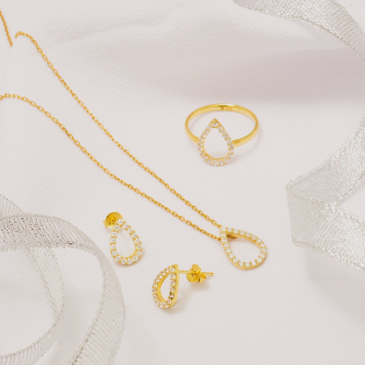 Kalung Koleksi Pears Sterling Silver 925 Gold Plated