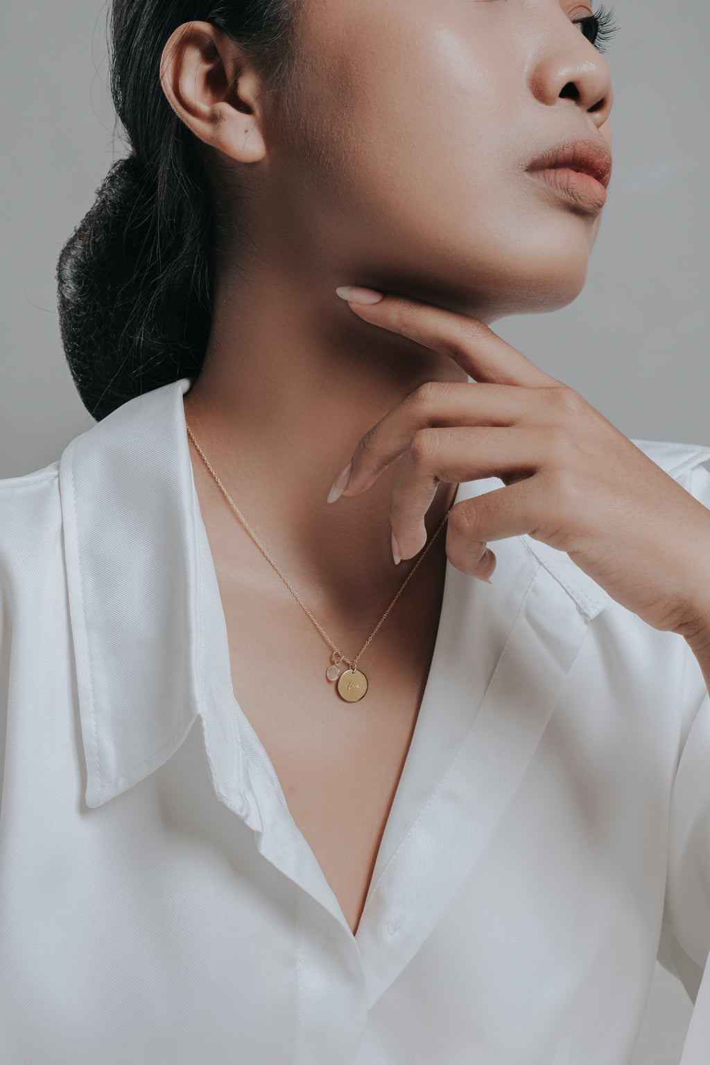 Kalung Rantai Koleksi Mantra Courage Sterling Silver 925 Gold Plated