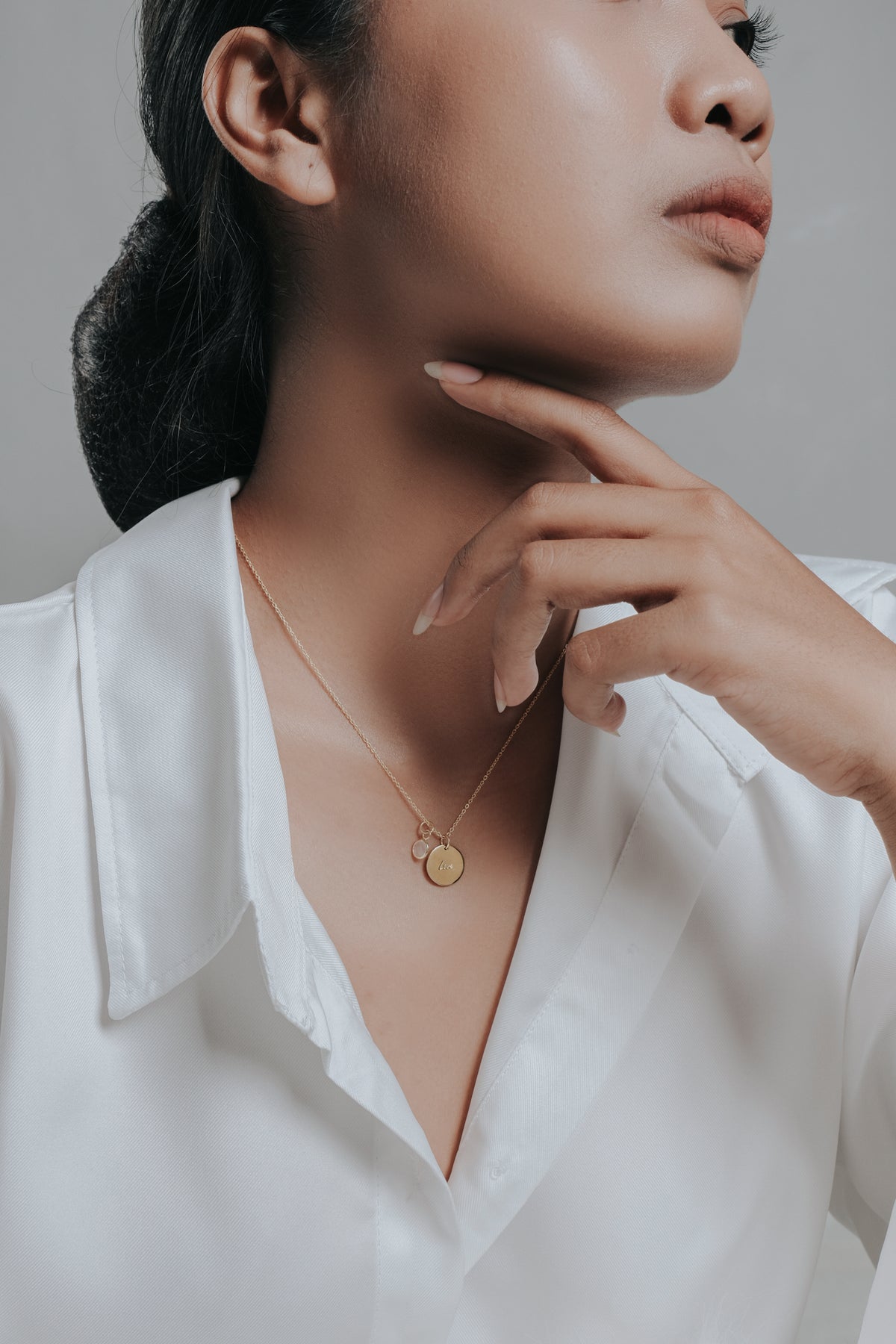 Kalung Rantai Koleksi Mantra Courage Sterling Silver 925 Gold Plated