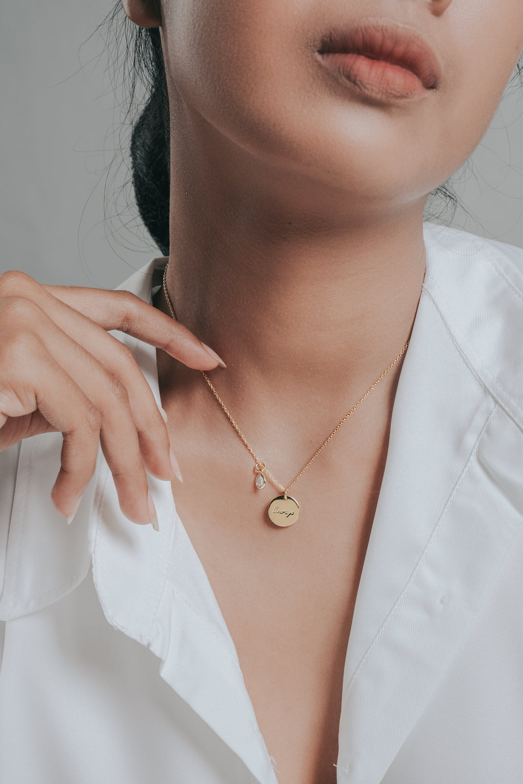 Kalung Rantai Koleksi Mantra Blessed Sterling Silver 925 Gold Plated