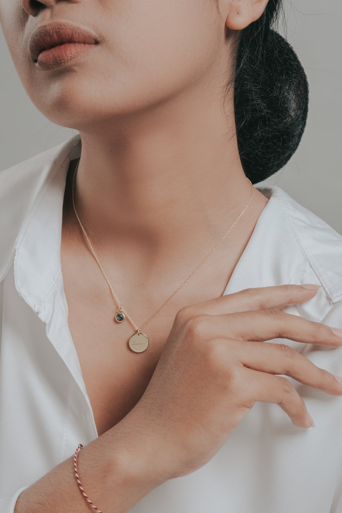 Kalung Rantai Koleksi Mantra Peace Sterling Silver 925 Gold Plated