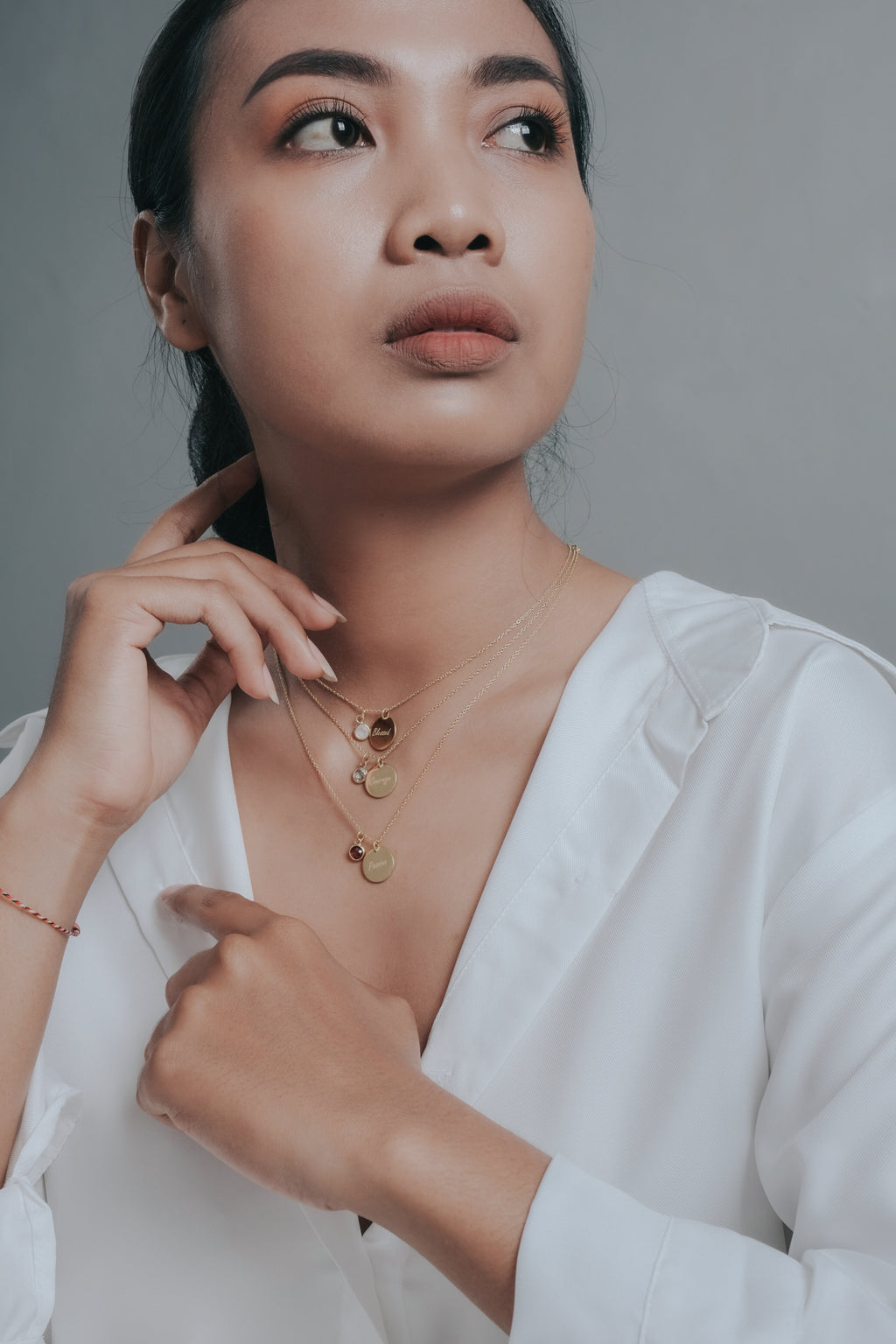 Kalung Rantai Koleksi Mantra Peace Sterling Silver 925 Gold Plated