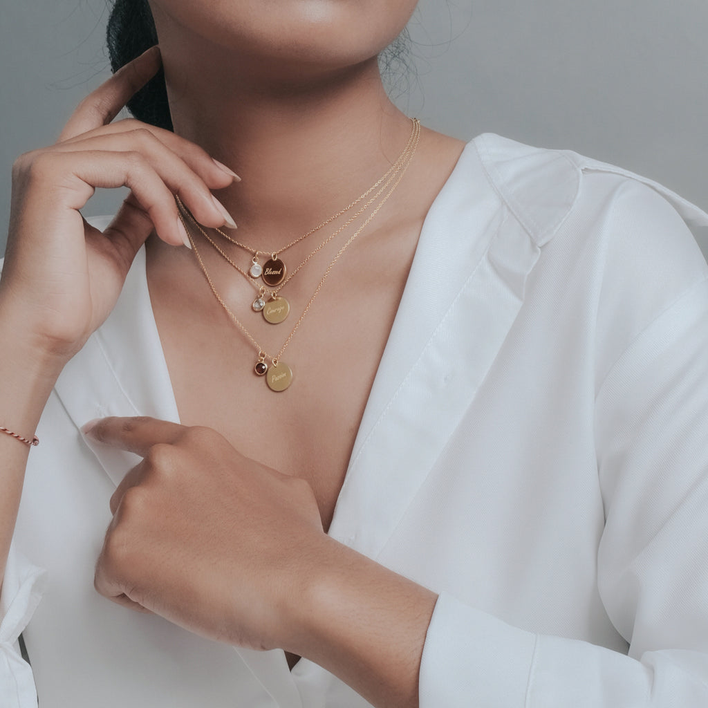 Kalung Rantai Koleksi Mantra Balance Sterling Silver 925 Gold Plated