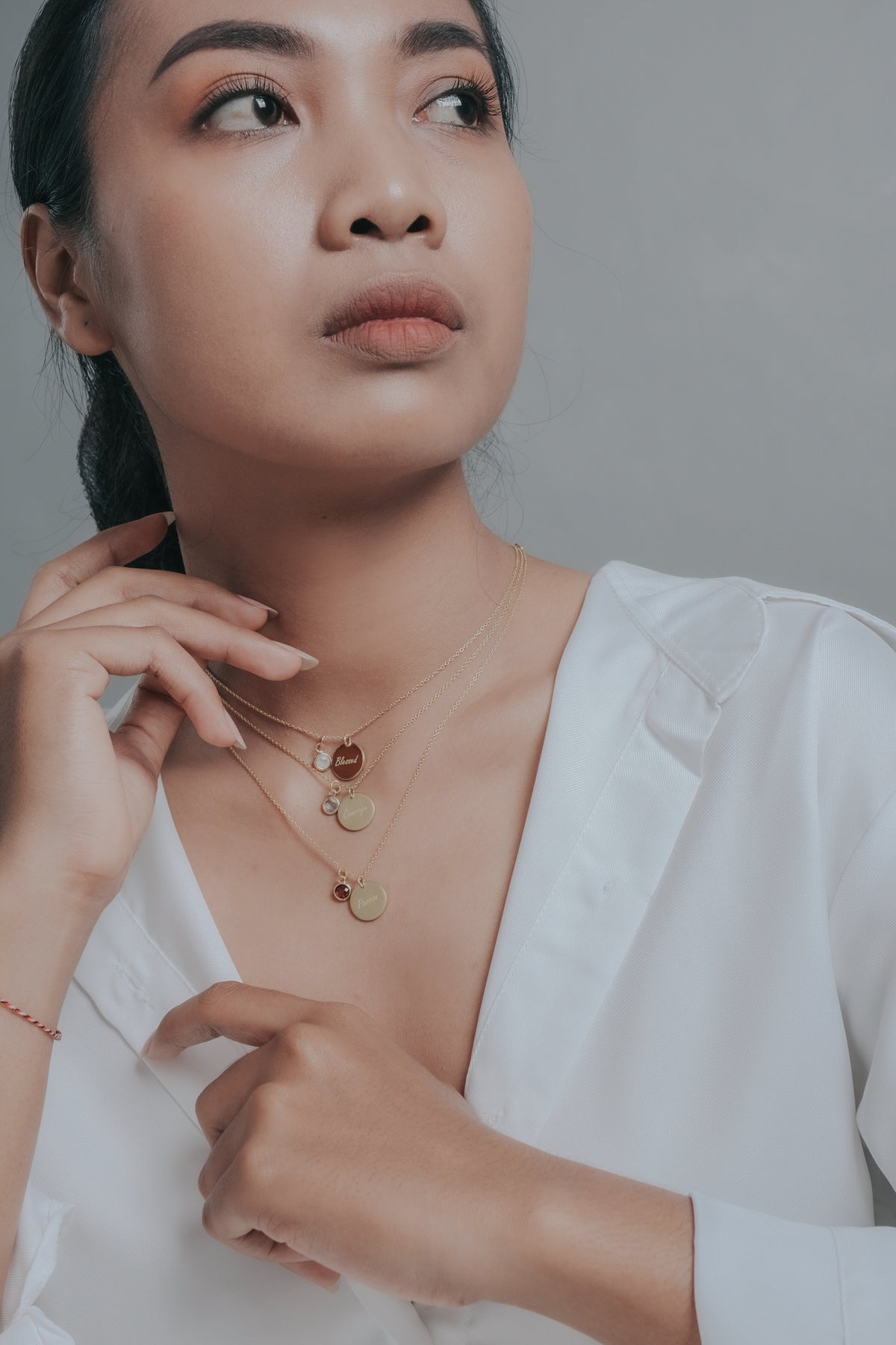 Kalung Rantai Koleksi Mantra Blessed Sterling Silver 925 Gold Plated