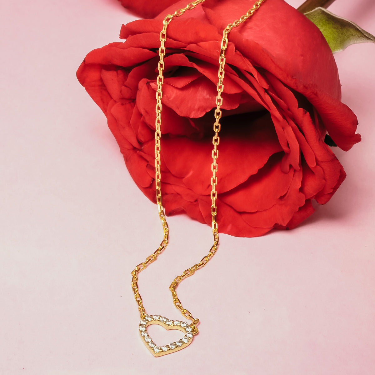 Kalung Gold Plated Koleksi Dainty Heart Sterling Silver 925