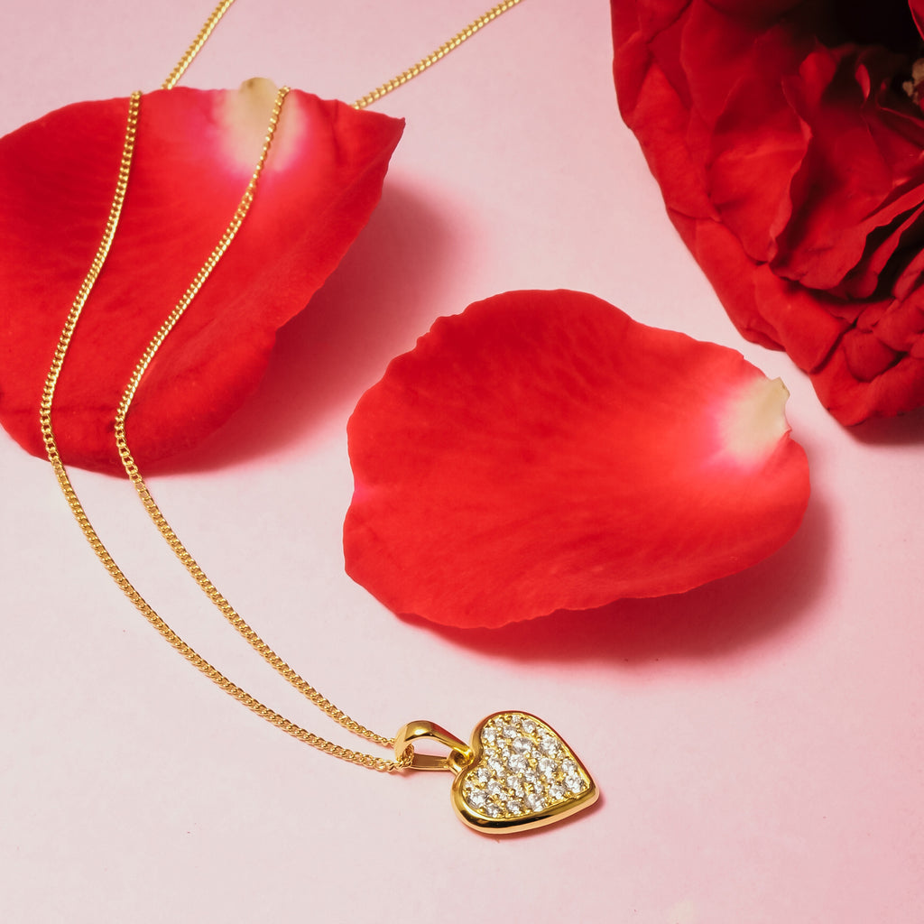 Pendant Gold Plated Koleksi Dainty Heart Sterling Silver 925