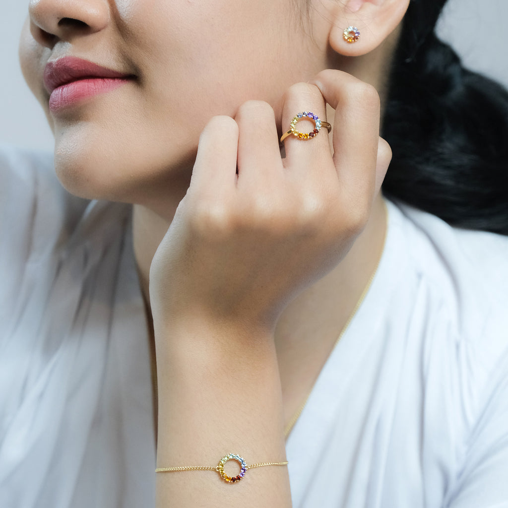 Anting Perak Koleksi Halo Chakra Sterling Silver 925
