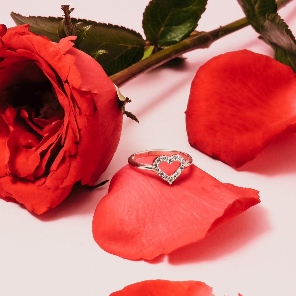 Heart Ring Dainty Heart Collection 925 Sterling Silver