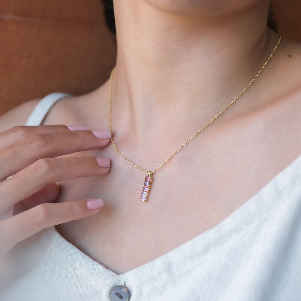 Sunaka Jewelry Gradation Collection 925 Silver Necklace