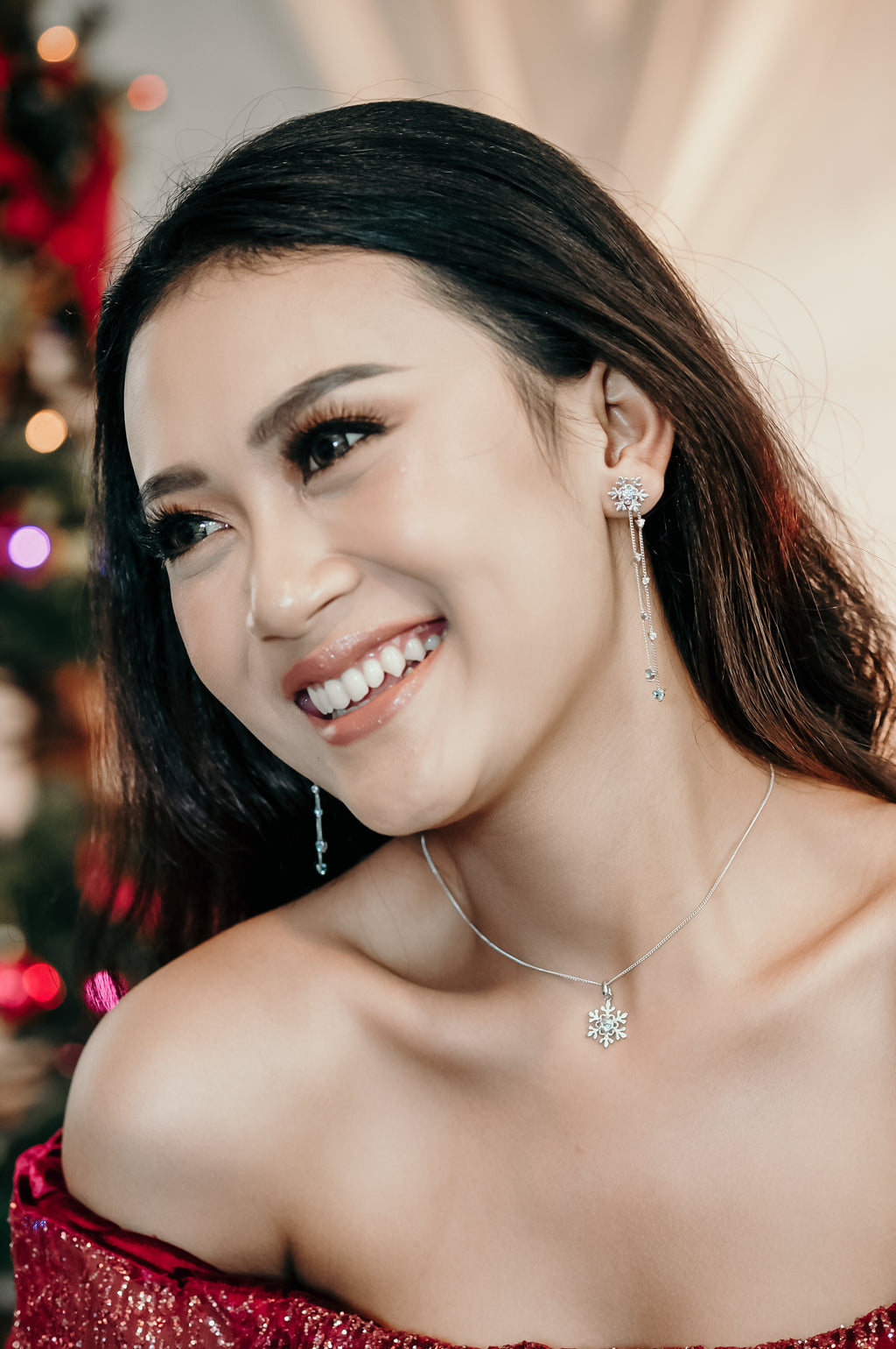 Anting Tear Drop Perak 925 Koleksi Fraktal Sterling Silver
